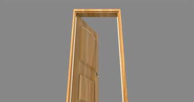 isolated door illustration 3d rendering photo