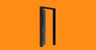 isolated door illustration 3d rendering photo