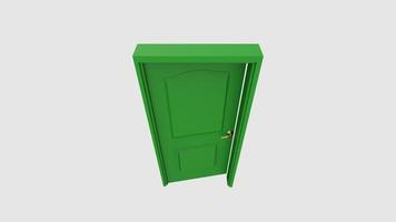 isolated door illustration 3d rendering photo