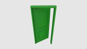 isolated door illustration 3d rendering photo