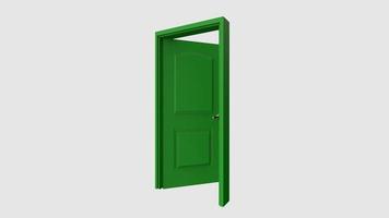 isolated door illustration 3d rendering photo