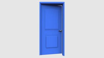 isolated door illustration 3d rendering photo