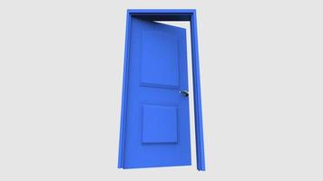 isolated door illustration 3d rendering photo