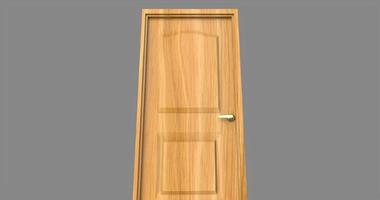 isolated door illustration 3d rendering photo