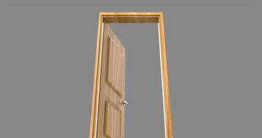 isolated door illustration 3d rendering photo