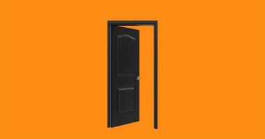 isolated door illustration 3d rendering photo