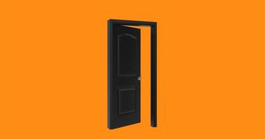 isolated door illustration 3d rendering photo