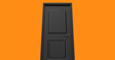 isolated door illustration 3d rendering photo