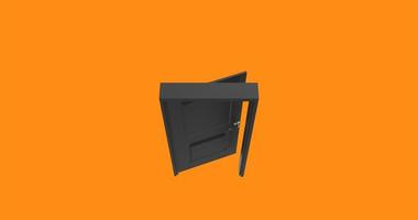 isolated door illustration 3d rendering photo