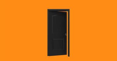 isolated door illustration 3d rendering photo