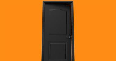 isolated door illustration 3d rendering photo