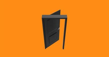 isolated door illustration 3d rendering photo