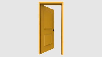 isolated door illustration 3d rendering photo