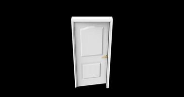 isolated door illustration 3d rendering photo