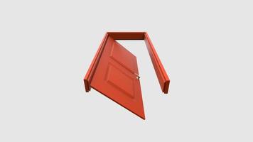 isolated door illustration 3d rendering photo