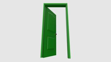 isolated door illustration 3d rendering photo