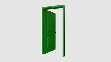 isolated door illustration 3d rendering photo