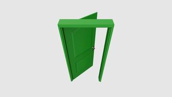 isolated door illustration 3d rendering photo