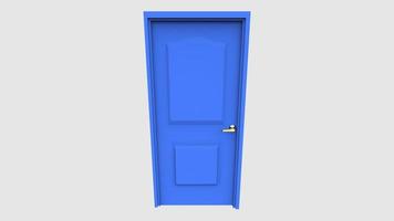 isolated door illustration 3d rendering photo