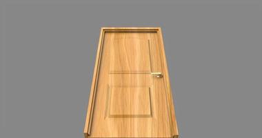 isolated door illustration 3d rendering photo