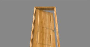 isolated door illustration 3d rendering photo