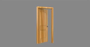 isolated door illustration 3d rendering photo