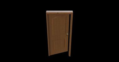 isolated door illustration 3d rendering photo