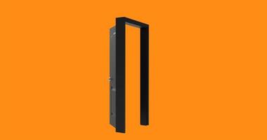 isolated door illustration 3d rendering photo