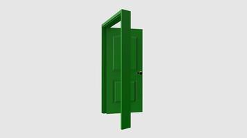 isolated door illustration 3d rendering photo