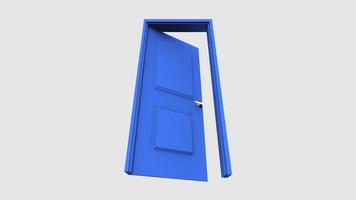 isolated door illustration 3d rendering photo