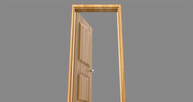 isolated door illustration 3d rendering photo