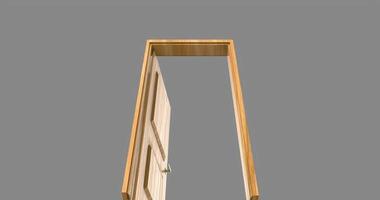 isolated door illustration 3d rendering photo