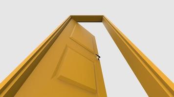 isolated door illustration 3d rendering photo