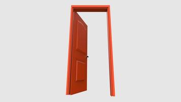 isolated door illustration 3d rendering photo