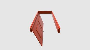 isolated door illustration 3d rendering photo