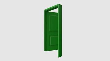 isolated door illustration 3d rendering photo