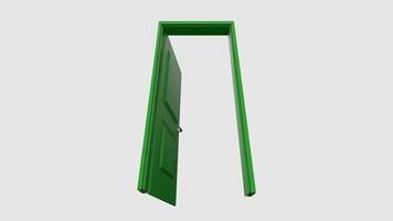 isolated door illustration 3d rendering photo