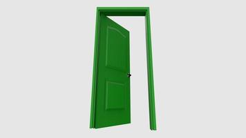 isolated door illustration 3d rendering photo