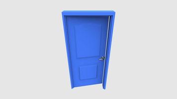 isolated door illustration 3d rendering photo