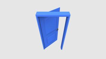 isolated door illustration 3d rendering photo