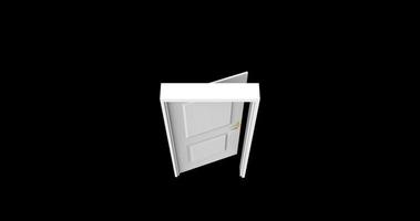 isolated door illustration 3d rendering photo