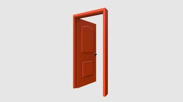isolated door illustration 3d rendering photo