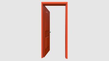 isolated door illustration 3d rendering photo