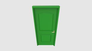 isolated door illustration 3d rendering photo