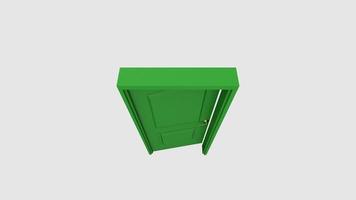 isolated door illustration 3d rendering photo