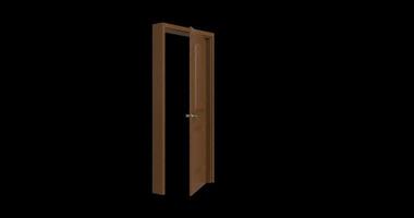 isolated door illustration 3d rendering photo