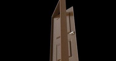 isolated door illustration 3d rendering photo