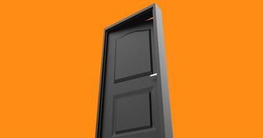 isolated door illustration 3d rendering photo