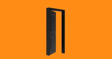 isolated door illustration 3d rendering photo