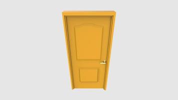 isolated door illustration 3d rendering photo